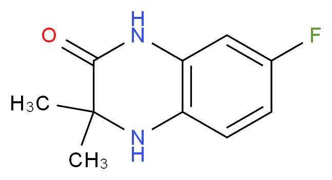 7-fluoro-3,3-dimethyl-1,2,3,4-tetrahydroquinoxalin-2-one_分子结构_CAS_146739-36-8