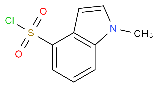 1-Methyl-1H-indole-4-sulphonyl chloride 97%_分子结构_CAS_876316-36-8)