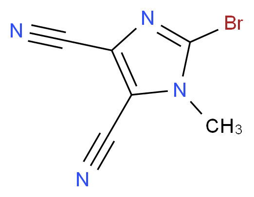 2-bromo-1-methyl-1H-imidazole-4,5-dicarbonitrile_分子结构_CAS_115905-43-6