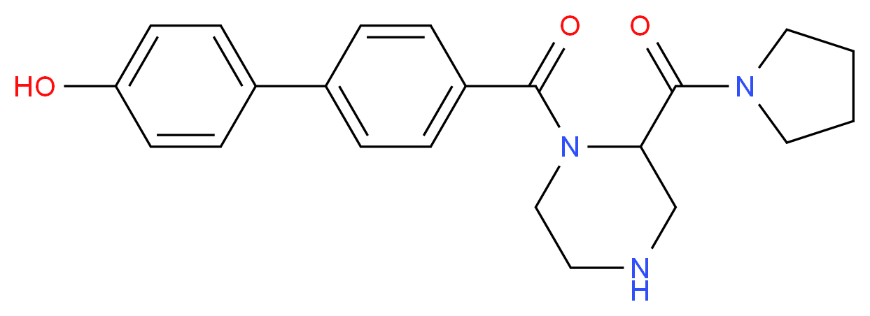 4'-{[2-(1-pyrrolidinylcarbonyl)-1-piperazinyl]carbonyl}-4-biphenylol_分子结构_CAS_)