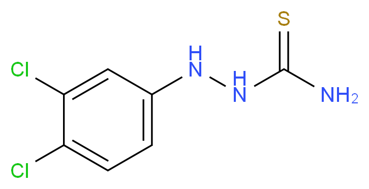 2-(3,4-Dichlorophenyl)-1-hydrazinecarbothioamide_分子结构_CAS_13124-09-9)