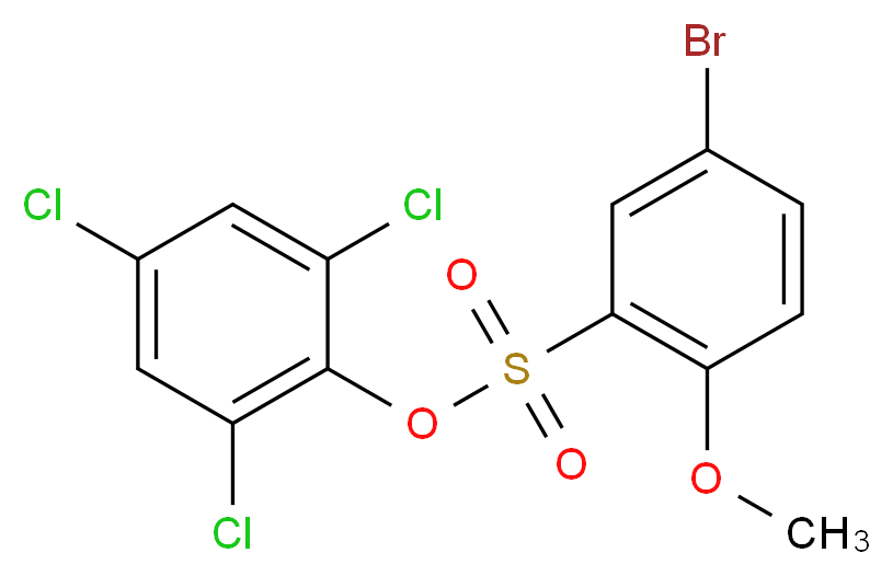 2,4,6-Trichlorophenyl 5-bromo-2-methoxybenzenesulfonate_分子结构_CAS_)