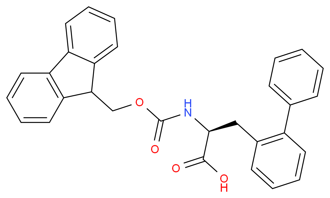 (S)-3-BIPHENYL-2-YL-2-(9H-FLUOREN-9-YLMETHOXYCARBONYLAMINO)-PROPIONIC ACID_分子结构_CAS_)