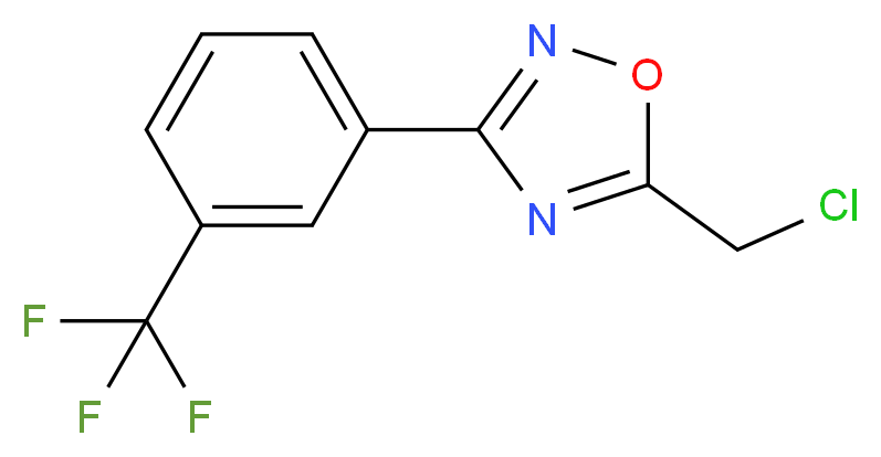 5-(Chloromethyl)-3-[3-(trifluoromethyl)phenyl]-1,2,4-oxadiazole_分子结构_CAS_)