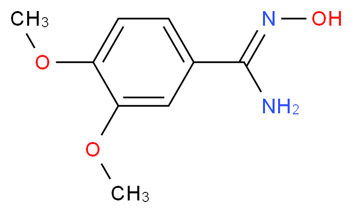 (Z)-N'-hydroxy-3,4-dimethoxybenzene-1-carboximidamide_分子结构_CAS_40312-16-1