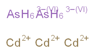 tricadmium(2+) ion diarsanetriide_分子结构_CAS_12006-15-4