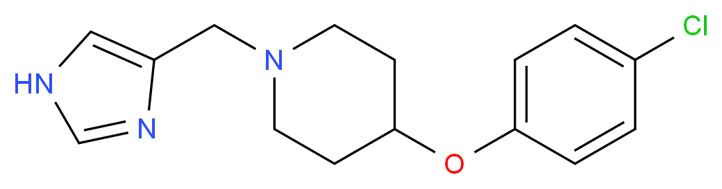 4-(4-chlorophenoxy)-1-(1H-imidazol-4-ylmethyl)piperidine_分子结构_CAS_)