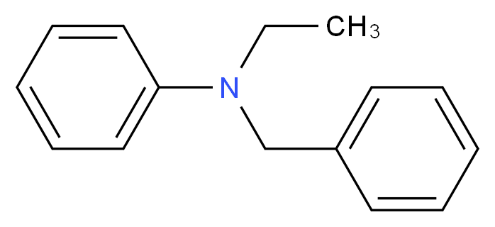 N-benzyl-N-ethylaniline_分子结构_CAS_92-59-1