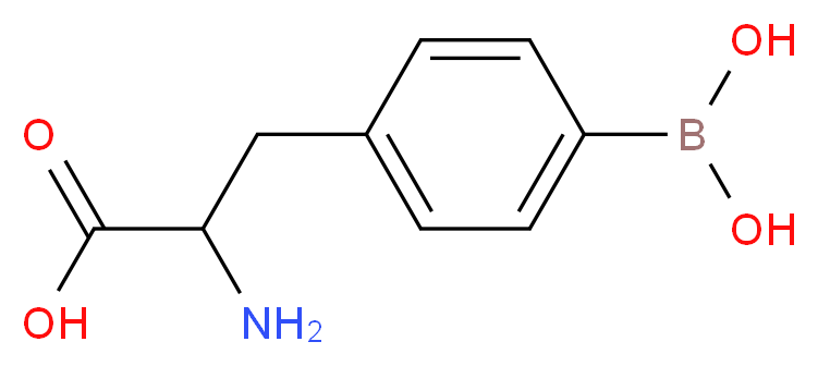 2-amino-3-[4-(dihydroxyboranyl)phenyl]propanoic acid_分子结构_CAS_90580-64-6