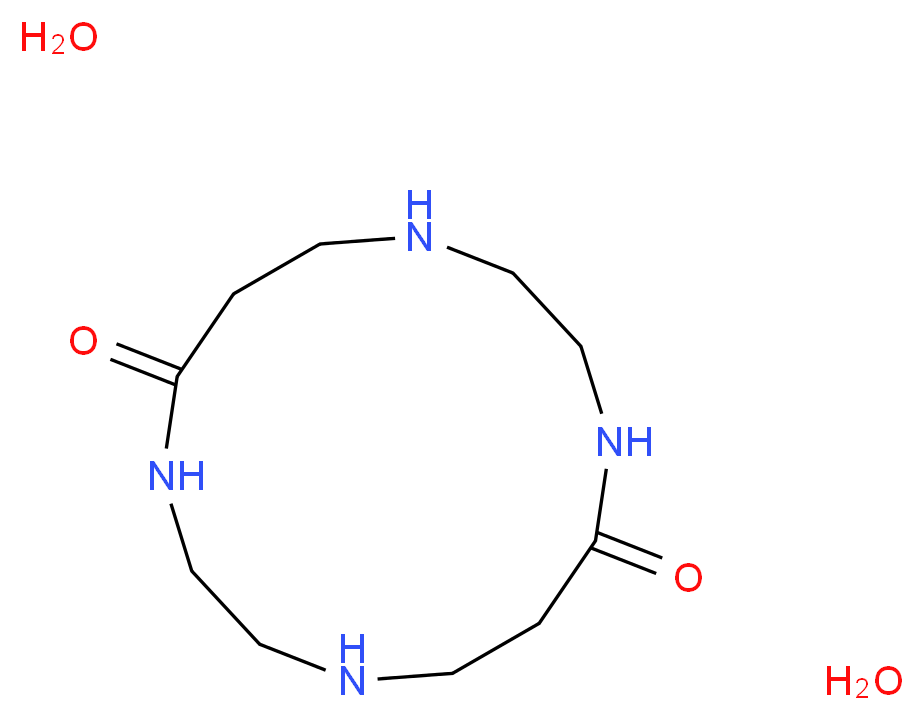 1,4,8,11-tetraazacyclotetradecane-5,12-dione dihydrate_分子结构_CAS_329913-14-6