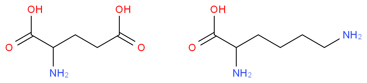 2,6-diaminohexanoic acid; 2-aminopentanedioic acid_分子结构_CAS_5408-52-6