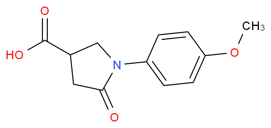 1-(4-Methoxyphenyl)-5-oxopyrrolidine-3-carboxylic acid_分子结构_CAS_)
