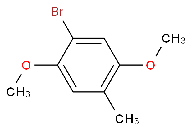 4-Bromo-2,5-dimethoxytoluene_分子结构_CAS_13321-74-9)