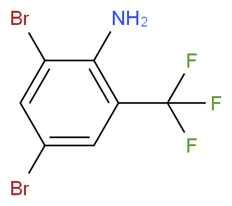 2-氨基-3,5-二溴三氟甲苯_分子结构_CAS_71757-14-7)