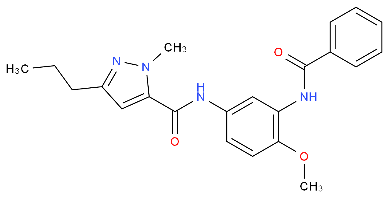 N-[3-(benzoylamino)-4-methoxyphenyl]-1-methyl-3-propyl-1H-pyrazole-5-carboxamide_分子结构_CAS_)