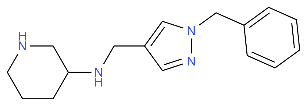 N-[(1-benzyl-1H-pyrazol-4-yl)methyl]piperidin-3-amine_分子结构_CAS_)