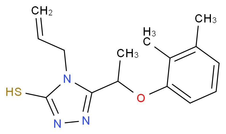 4-Allyl-5-[1-(2,3-dimethylphenoxy)ethyl]-4H-1,2,4-triazole-3-thiol_分子结构_CAS_)