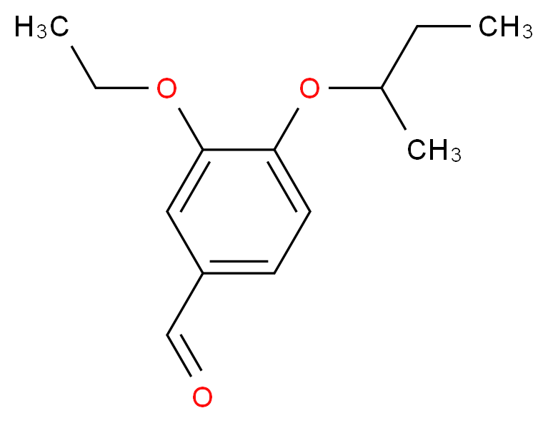 4-(butan-2-yloxy)-3-ethoxybenzaldehyde_分子结构_CAS_915907-98-1
