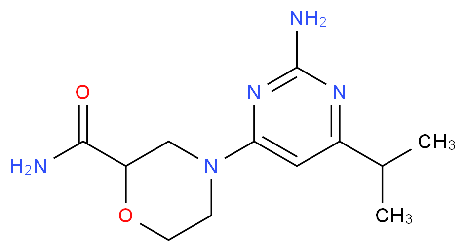 4-(2-amino-6-isopropylpyrimidin-4-yl)morpholine-2-carboxamide_分子结构_CAS_)