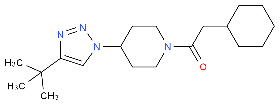 4-(4-tert-butyl-1H-1,2,3-triazol-1-yl)-1-(cyclohexylacetyl)piperidine_分子结构_CAS_)