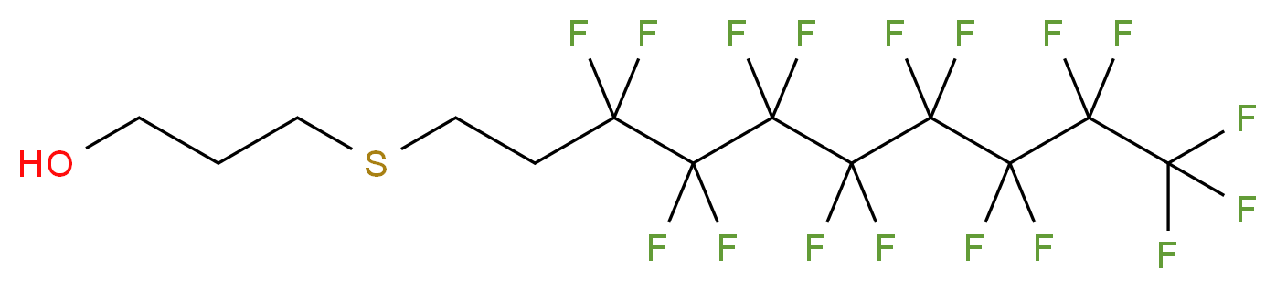 3-[(3,3,4,4,5,5,6,6,7,7,8,8,9,9,10,10,10-heptadecafluorodecyl)sulfanyl]propan-1-ol_分子结构_CAS_36880-07-6