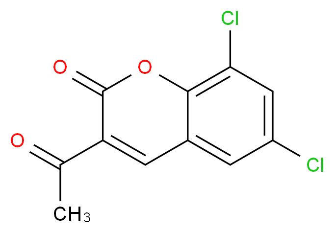 3-acetyl-6,8-dichloro-2H-chromen-2-one_分子结构_CAS_2199-91-9)