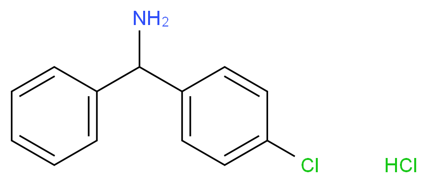 (4-chlorophenyl)(phenyl)methylamine hydrochloride_分子结构_CAS_28022-43-7)