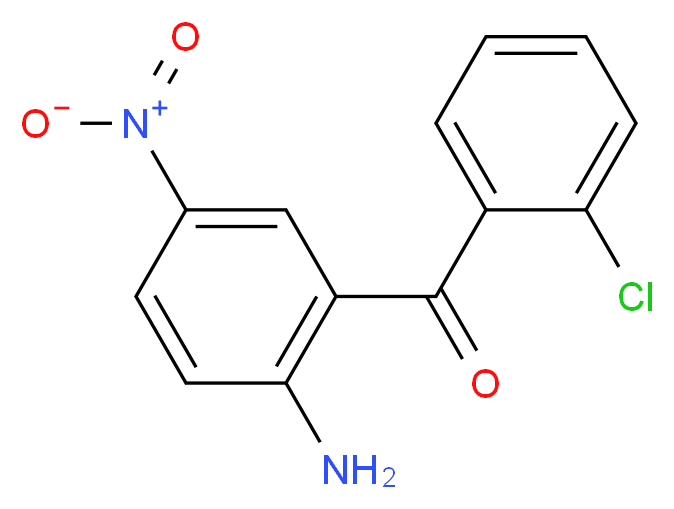 2-Amino-5-nitro-2'-chlorobenzophenone_分子结构_CAS_2011-66-7)