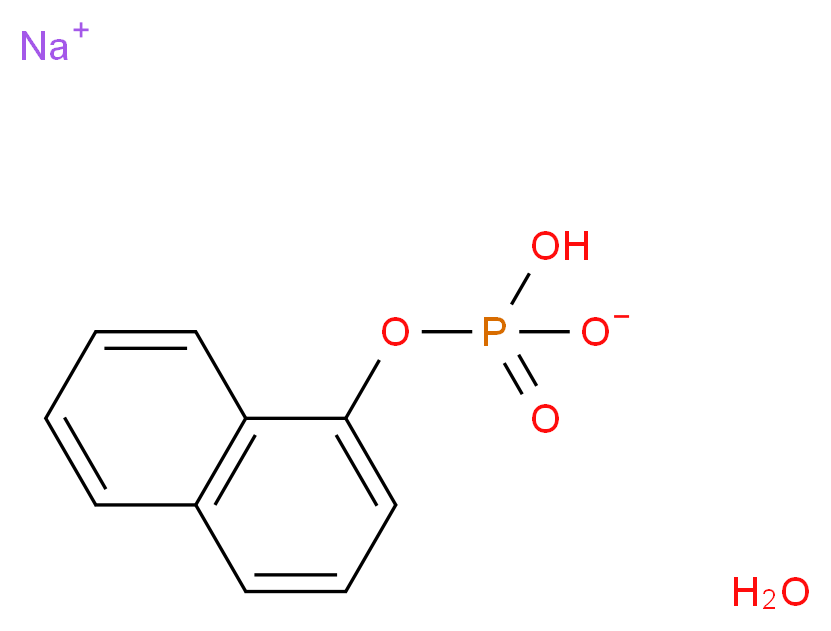 sodium hydrate naphthalen-1-yl hydrogen phosphate_分子结构_CAS_81012-89-7