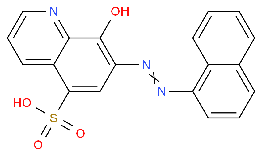 8-hydroxy-7-[2-(naphthalen-1-yl)diazen-1-yl]quinoline-5-sulfonic acid_分子结构_CAS_50539-65-6