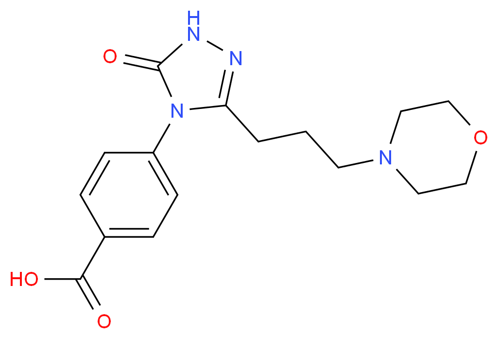 4-[3-(3-morpholin-4-ylpropyl)-5-oxo-1,5-dihydro-4H-1,2,4-triazol-4-yl]benzoic acid_分子结构_CAS_)
