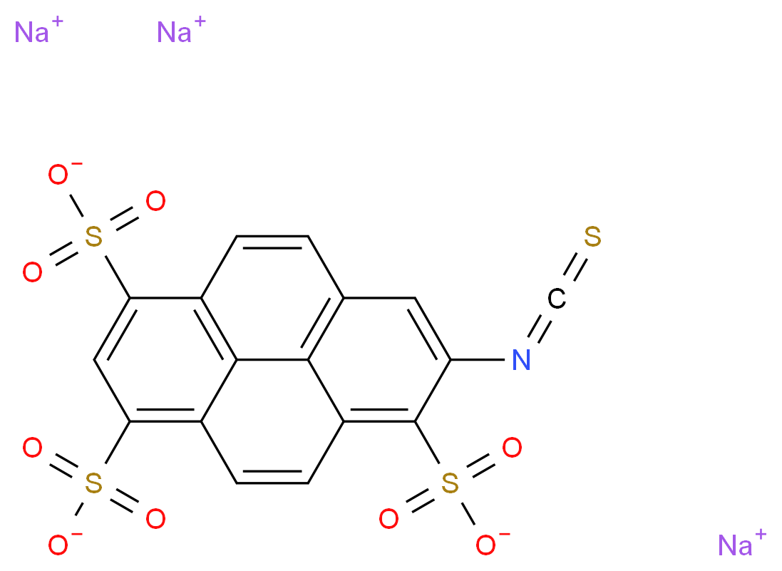 trisodium 7-isothiocyanatopyrene-1,3,6-trisulfonate_分子结构_CAS_51987-57-6