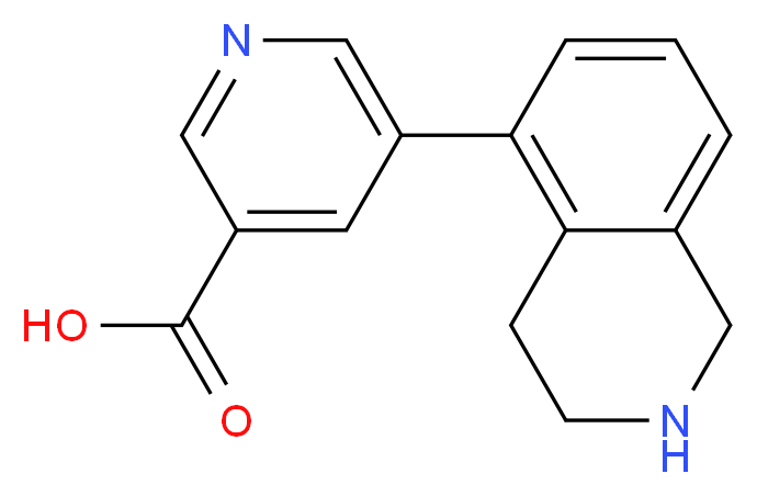 5-(1,2,3,4-tetrahydroisoquinolin-5-yl)nicotinic acid_分子结构_CAS_)