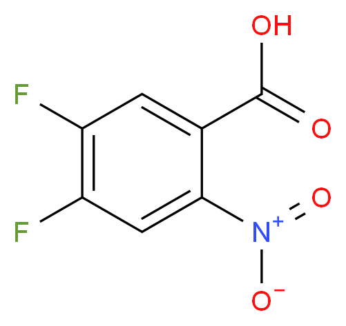 4,5-difluoro-2-nitrobenzoic acid_分子结构_CAS_20372-63-8