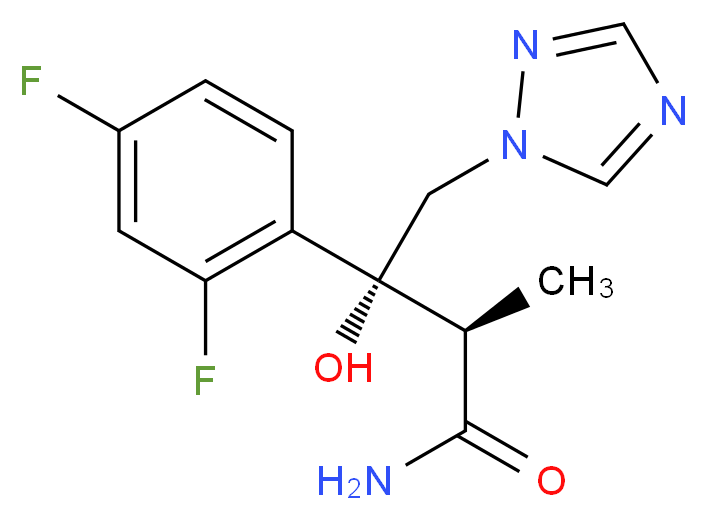 (αR,βR)-β-(2,4-Difluorophenyl)-β-hydroxy-α-methyl-1H-1,2,4-triazole-1-butanamide_分子结构_CAS_219872-85-2)
