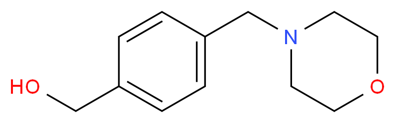 [4-(morpholin-4-ylmethyl)phenyl]methanol_分子结构_CAS_91271-65-7