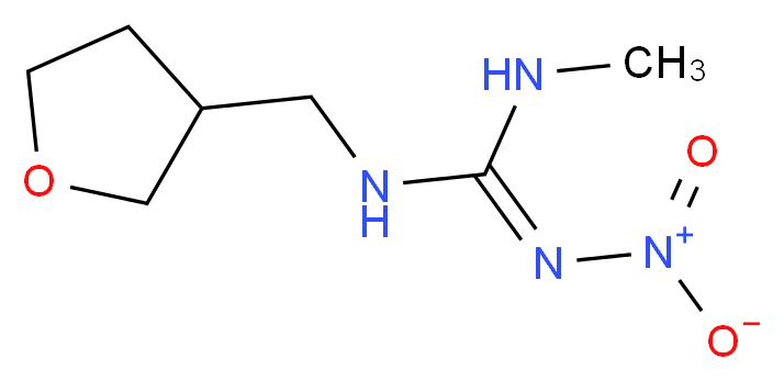 1-Methyl-2-nitro-3-((tetrahydrofuran-3-yl)methyl)guanidine_分子结构_CAS_165252-70-0)