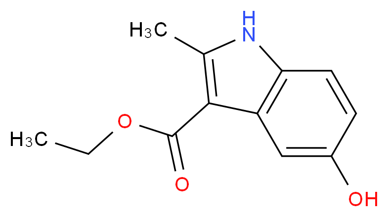 ETHYL 5-HYDROXY-2-METHYLINDOLE-3-CARBOXYLATE_分子结构_CAS_7598-91-6)