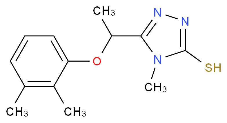 5-[1-(2,3-dimethylphenoxy)ethyl]-4-methyl-4H-1,2,4-triazole-3-thiol_分子结构_CAS_667413-82-3