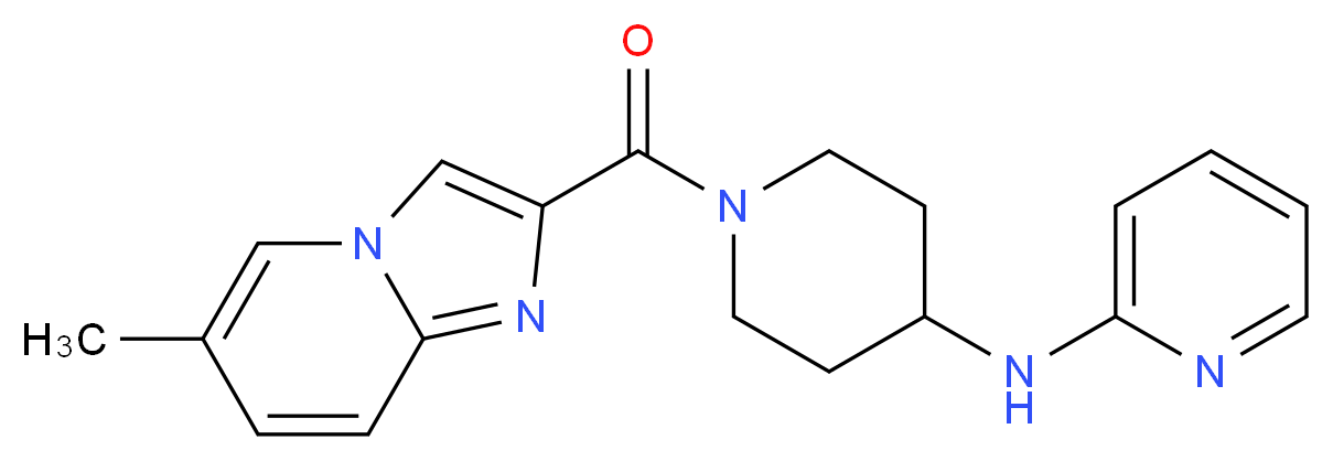 N-{1-[(6-methylimidazo[1,2-a]pyridin-2-yl)carbonyl]-4-piperidinyl}-2-pyridinamine_分子结构_CAS_)