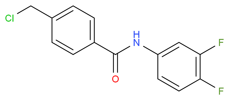 4-(chloromethyl)-N-(3,4-difluorophenyl)benzamide_分子结构_CAS_500568-86-5