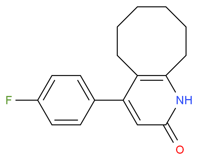 4-(4-fluorophenyl)-1H,2H,5H,6H,7H,8H,9H,10H-cycloocta[b]pyridin-2-one_分子结构_CAS_132812-72-7