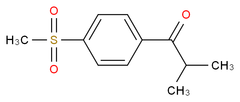 2-Methyl-1-[4-(methylsulfonyl)phenyl]-1-propanone_分子结构_CAS_53207-59-3)