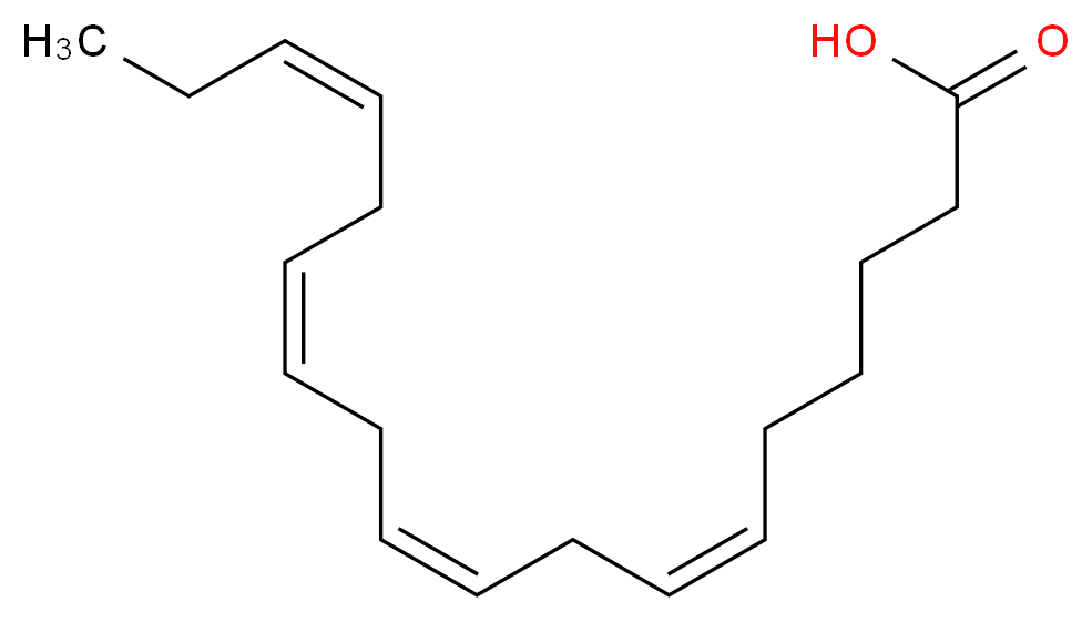 cis-6,9,12,15-Octadecatetraenoic acid_分子结构_CAS_2091-28-3)