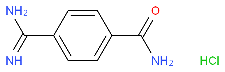 4-脒基苯酰胺 盐酸盐_分子结构_CAS_59855-11-7)