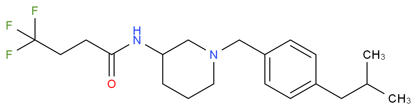 4,4,4-trifluoro-N-[1-(4-isobutylbenzyl)-3-piperidinyl]butanamide_分子结构_CAS_)