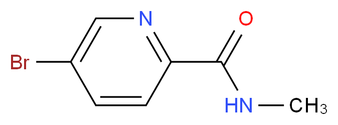 5-溴-N-甲基吡啶-2-甲酰胺_分子结构_CAS_845305-87-5)