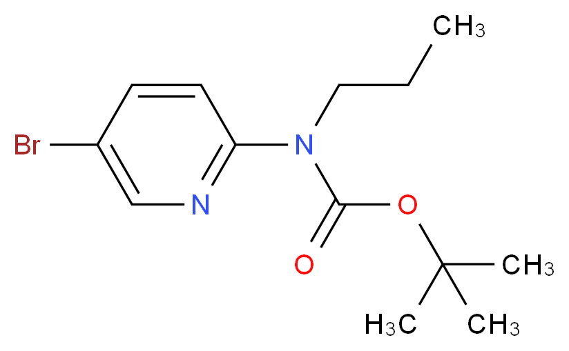 tert-butyl N-(5-bromopyridin-2-yl)-N-propylcarbamate_分子结构_CAS_1280786-95-9