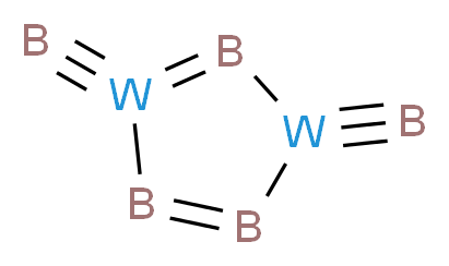 diboranylidyne-1,2,4-tribora-3,5-ditungstacyclopenta-1,3-diene_分子结构_CAS_12007-98-6