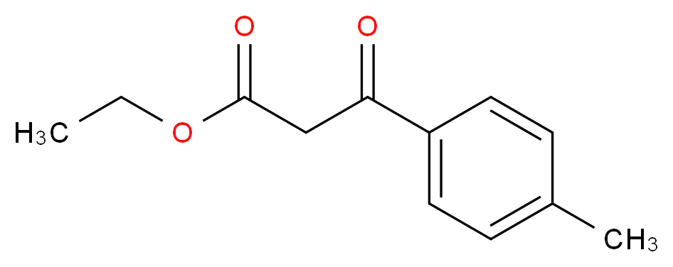 (4-甲基苯甲酰基)乙酸乙酯_分子结构_CAS_27835-00-3)